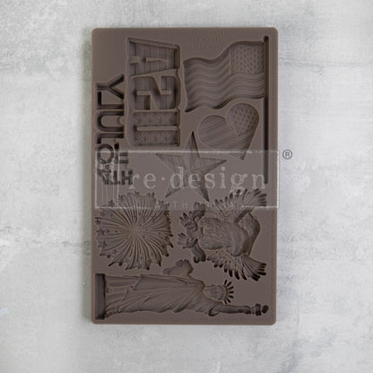 HAPPY 4TH – 1 PC, 5″X8″X8MM - DECOR MOULDS® - (LIMITED EDITION)