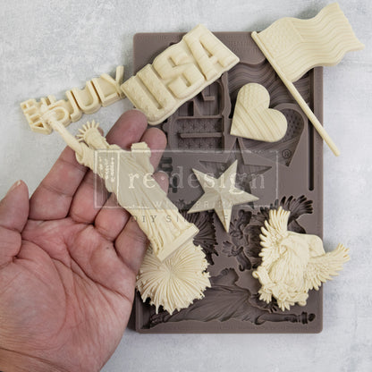 HAPPY 4TH – 1 PC, 5″X8″X8MM - DECOR MOULDS® - (LIMITED EDITION)