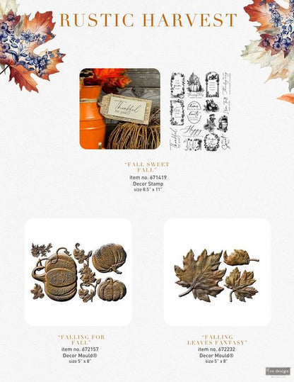 DECOR CLEAR STAMP – FALL SWEET FALL – 8.5×11 SHEET SIZE