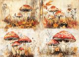 Fall Mushrooms - Decoupage Tissue Paper   21" x 29"