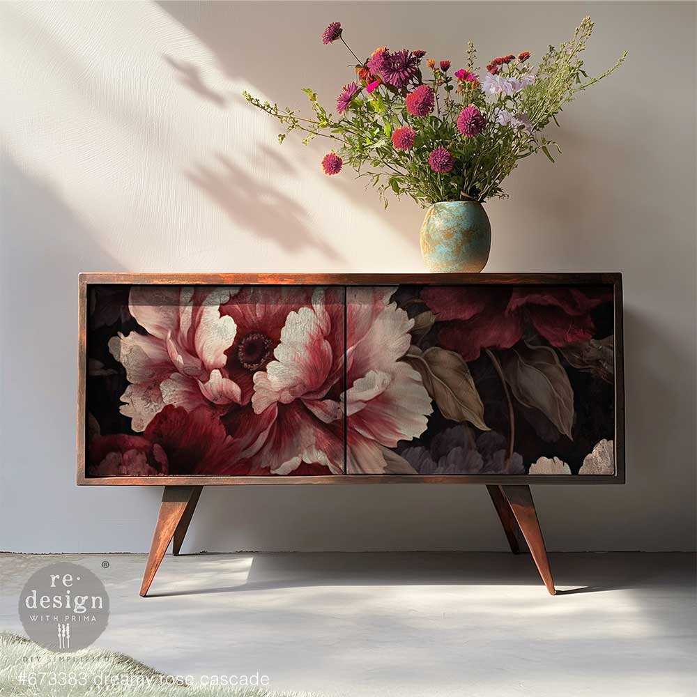 Dreamy Rose Cascade A1 Decoupage Fiber -Redsign - Extremely Limited Release