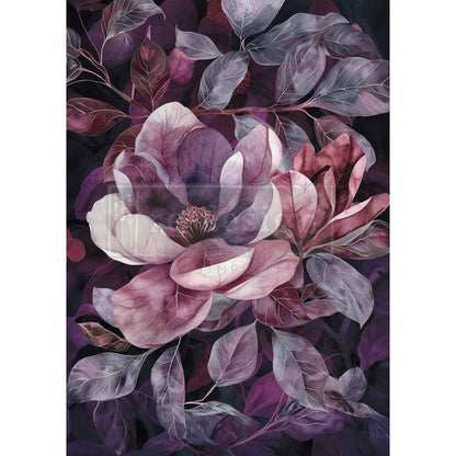 Violet Bloom A1 Decoupage Fiber -Redsign - Extremely Limited Release