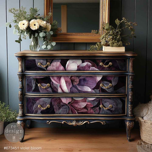 Violet Bloom A1 Decoupage Fiber -Redsign - Extremely Limited Release (Copy)