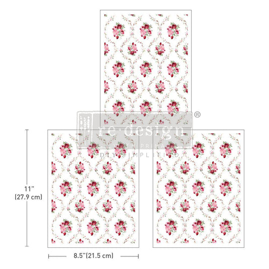 Blush Bouquet - Middy Transfer - 8.5"x11" - Redesign with Prima