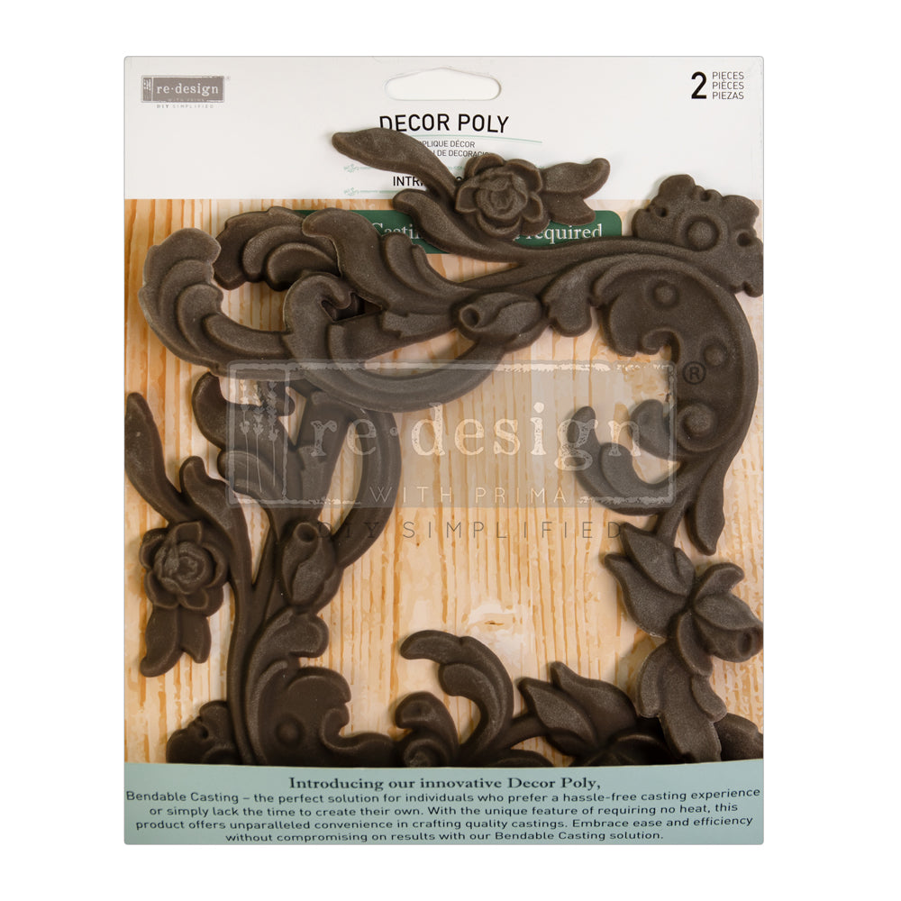 INTRICATE GRACE – 2 PCS, 7″X6.76″0.315″  - POLY DECOR