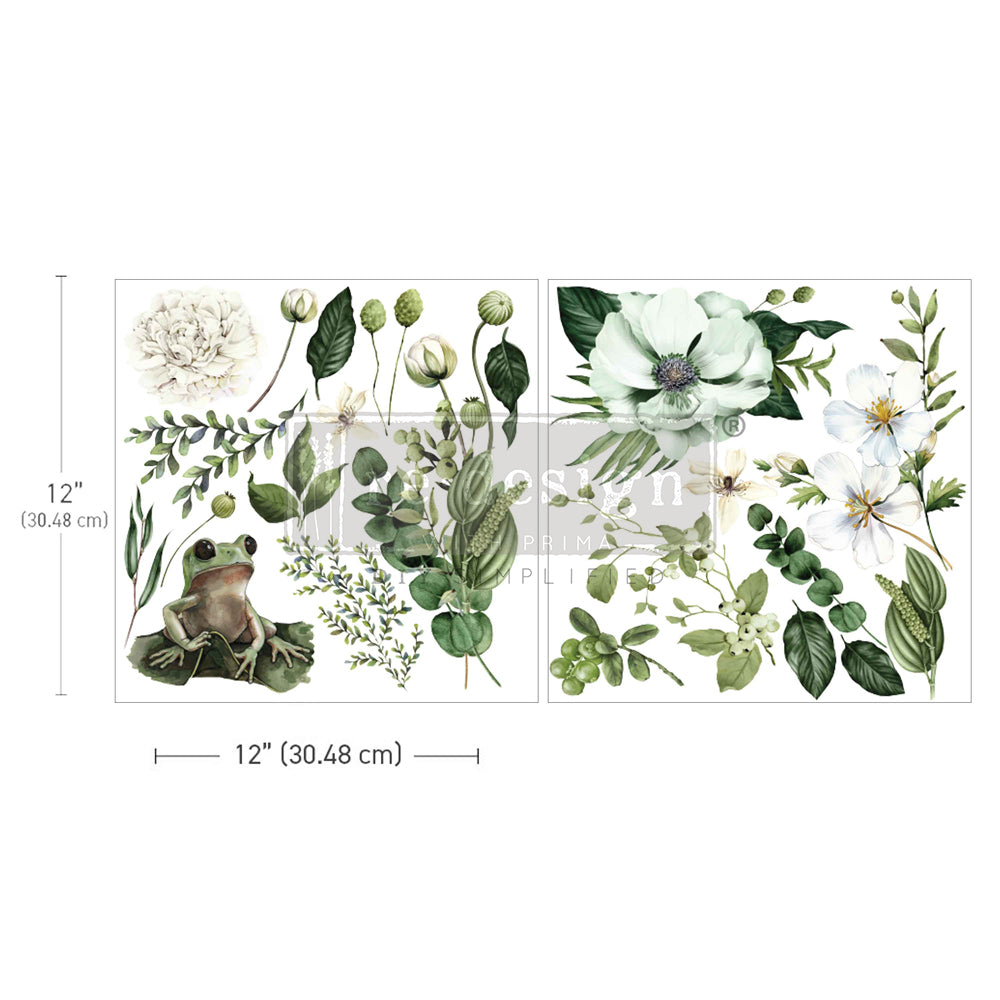 MAXI TRANSFERS™ – FROGGY MEADOW GREENS – 2 SHEETS, 12″X12″