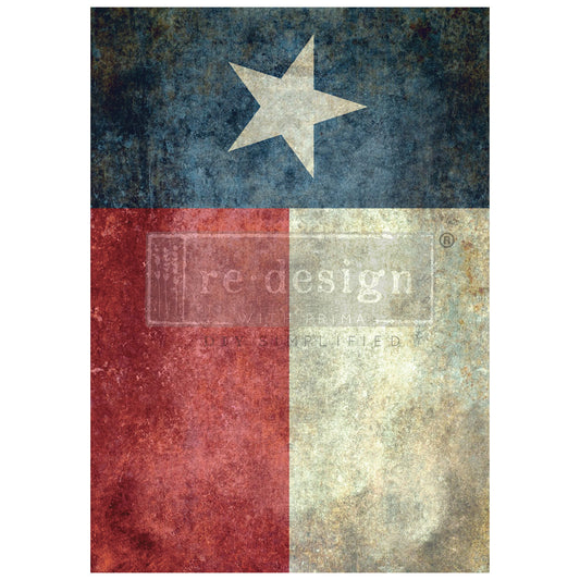 Texas Flag - A1 DECOUPAGE FIBER