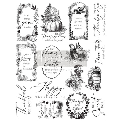 DECOR CLEAR STAMP – FALL SWEET FALL – 8.5×11 SHEET SIZE