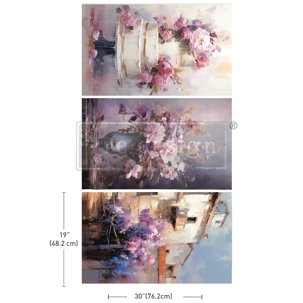 Lilac Lush Celebration- DECOUPAGE DECOR TISSUE PAPER PACK -3 Sheets 19.5″X30″ EACH