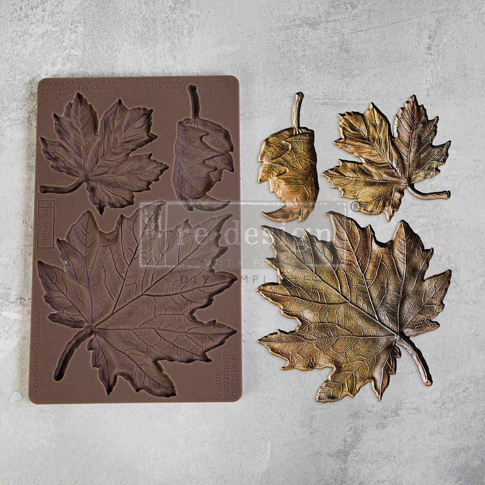 DECOR MOULDS® – FALLING LEAVES FANTASY – 1 PC, 5″X8″X8MM