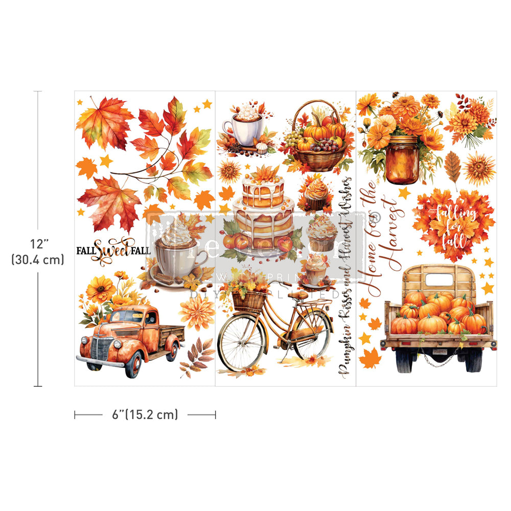 SMALL TRANSFERS – AUTUMN SPLENDOR – 3 SHEETS, 6″X12″