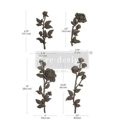 Decor Poly – Petals in Harmony – 1 pc, 10″x4″ (25.4cmx10.2cm) + 1 pc, 10.25″x3.5″ (26cmx8.9cm) + 1 pc,