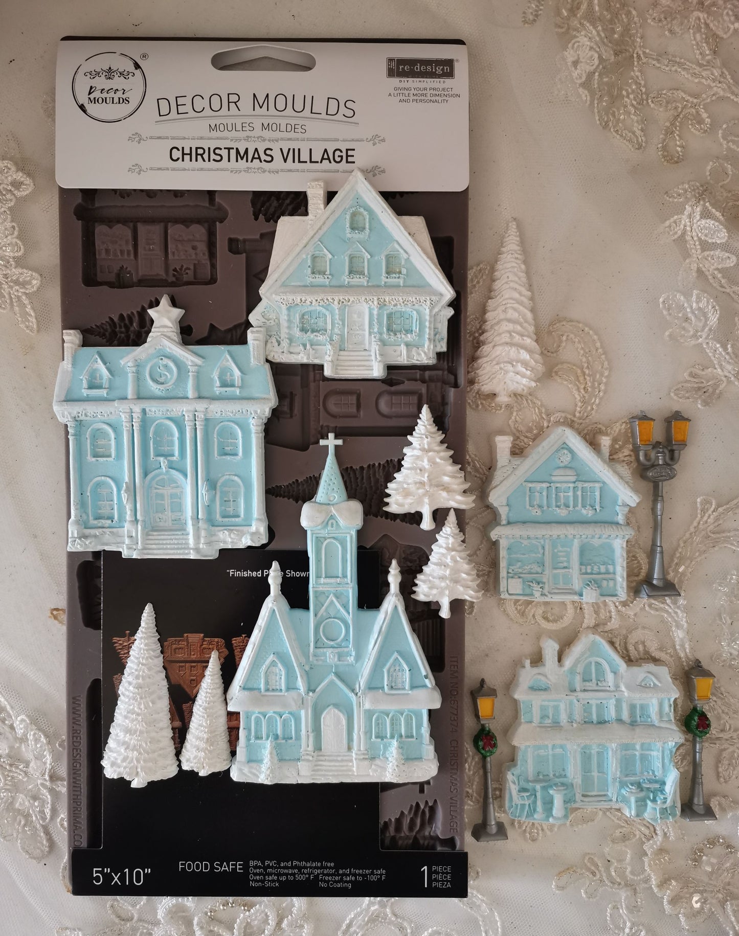 Decor Moulds® – Christmas Village – 1 pc, 5″x10″x8mm