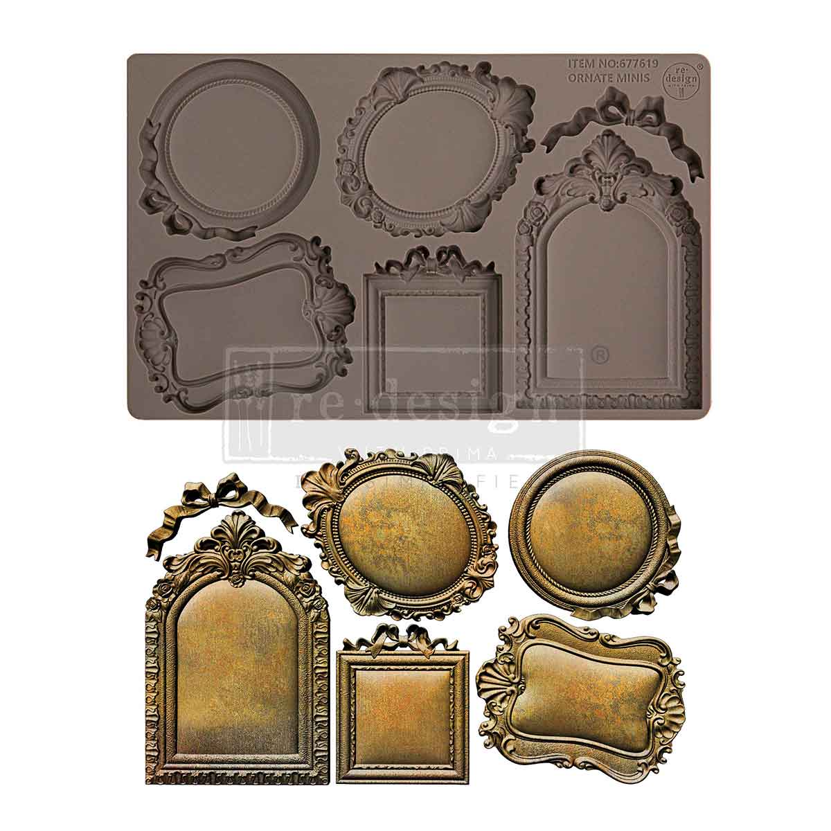 Decor Moulds® – Ornate Minis – 1 pc, 5″x8″x8mm