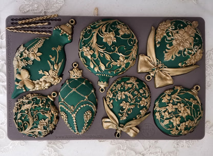 Decor Moulds® – Shimmering Holiday Ornaments – 1 pc, 5″x8″x8mm