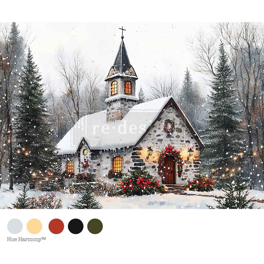 A4 Decoupage –  Cozy Barn Blessings – 1 sheet, 8.27″x11.69″