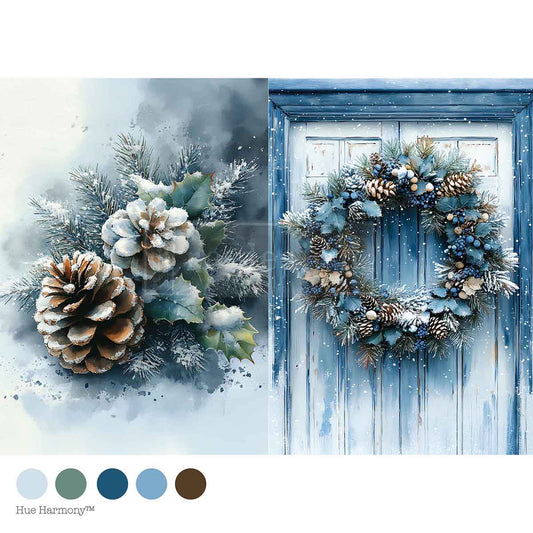 A4 Decoupage –  Wreath of Whispers – 1 sheet, 8.27″x11.69″