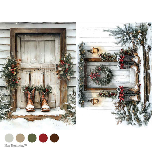 A4 Decoupage – Plaid and Pine – 1 sheet, 8.27″x11.69″