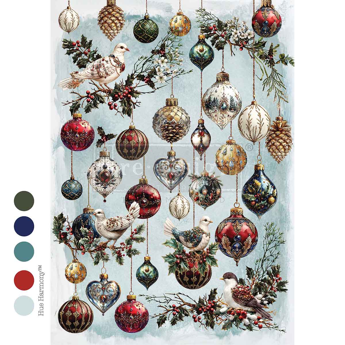 A4 Decoupage – Jewel of the Season – 1 sheet, 8.27″x11.69″