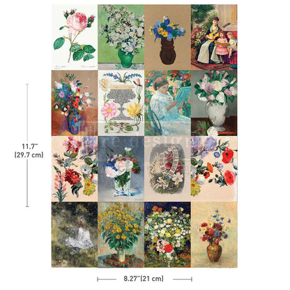 A4 Transfer –Floral Ambiance – 1 sheet, 8.27″x11.69″