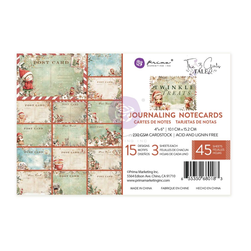 Twinkle & Treats Collection 4×6 Journaling Cards – 45 sheets – 15 designs x 3 sheets each