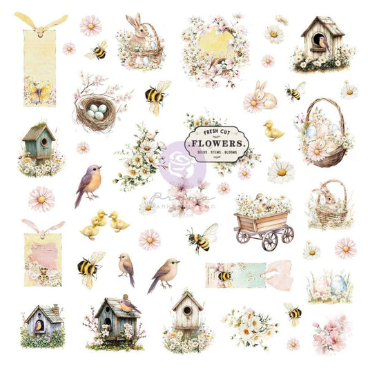 Among the Wildflowers Collection Ephemera – Spring Bits – 96 pcs