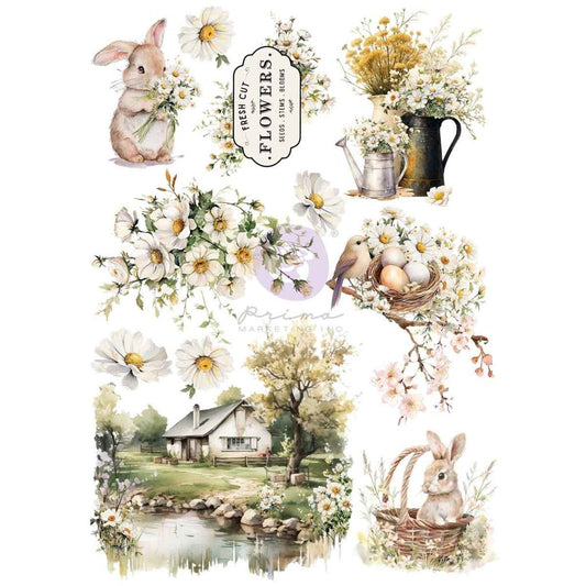 Among the Wildflowers Collection A4 Transfer – 1 sheet, 8.3″x11.7″