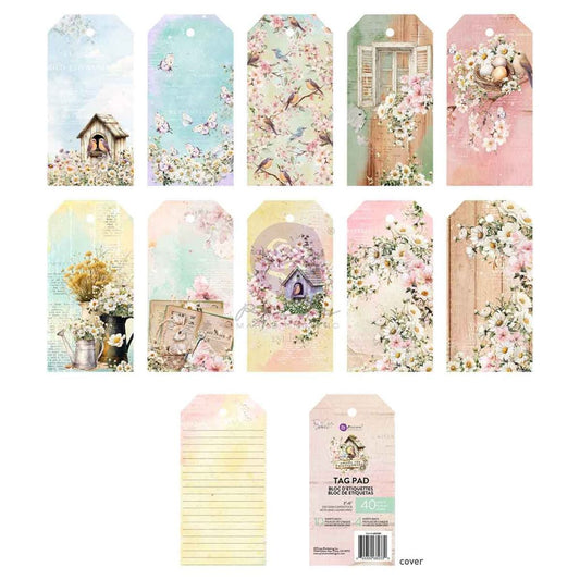 Among the Wildflowers Collection Tag Pad – 40 sheets – 10 designs x 4 sheets each