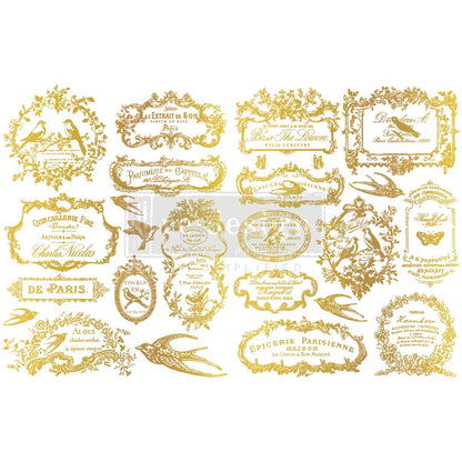 H2O Transfers Gold – Chant Du Matin – 2 sheets, 8.5″x11″