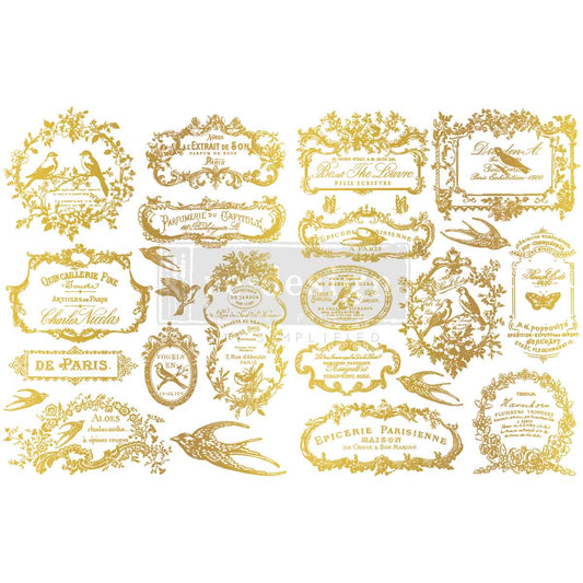 H2O Transfers Gold – Chant Du Matin – 2 sheets, 8.5″x11″