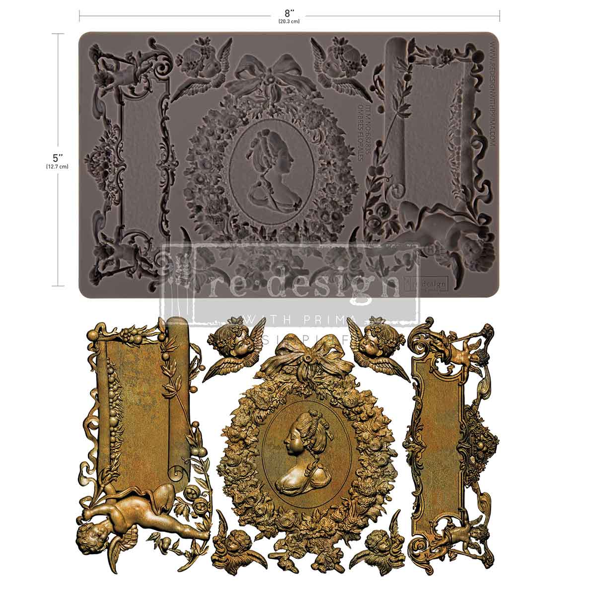 Decor Moulds® – Ombres Florales – 1 pc, 5″x8″x8mm