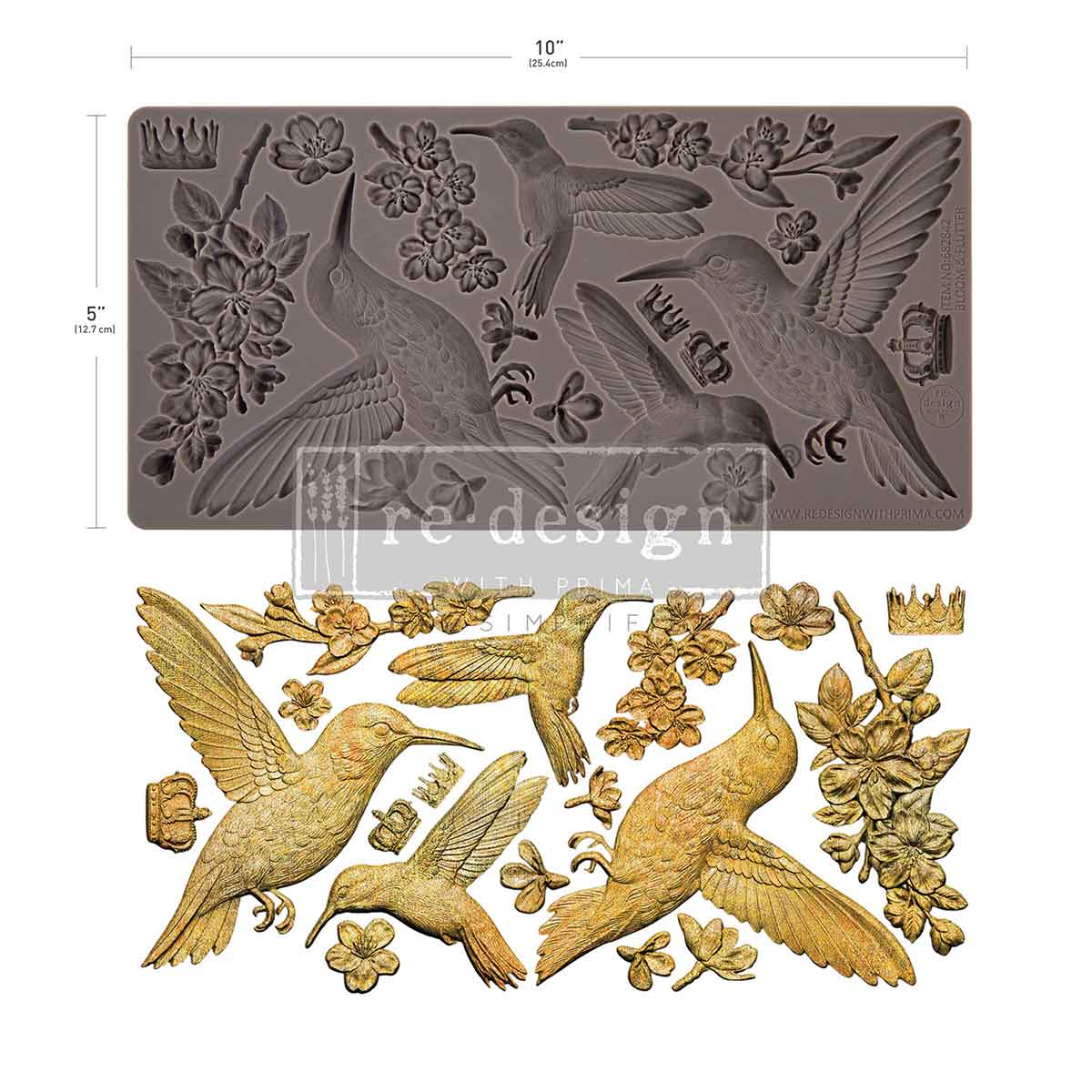 Decor Moulds® – Bloom & Flutter – 1 pc, 5″x10″x8mm