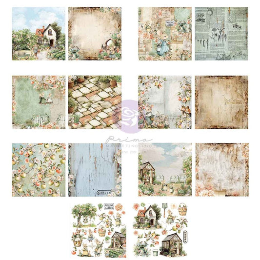 Homegrown Collection 6×6 Paper Pad – 26 sheets – 6 double-sided designs x 4 sheets each + 2 cut-out sheets