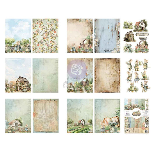 Homegrown Collection 6×8 Paper Pad – 15 sheets – 6 double sided designs x 2 sheets each + 2 cut-out sheets + 1 vellum sheet