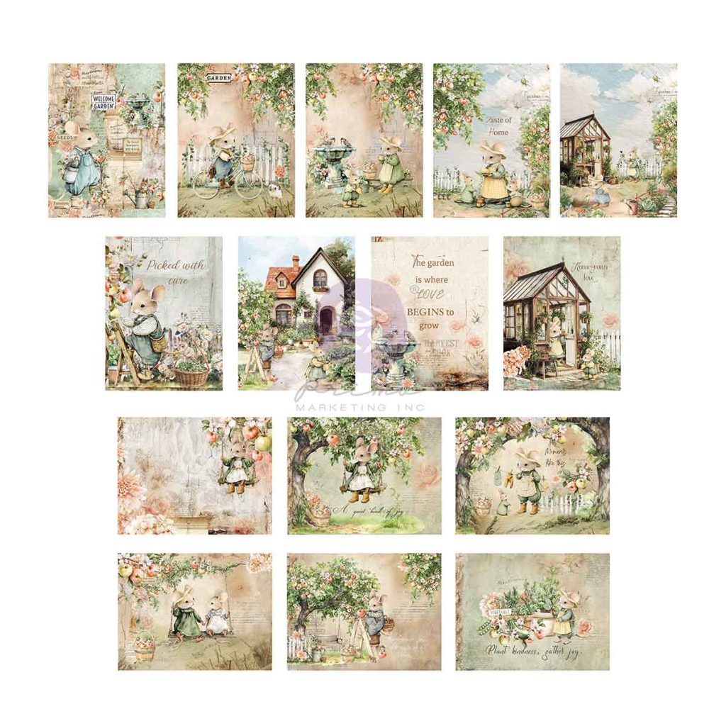 Homegrown Collection 3X4 Journaling Cards – 45 sheets – 15 designs x 3 sheets each
