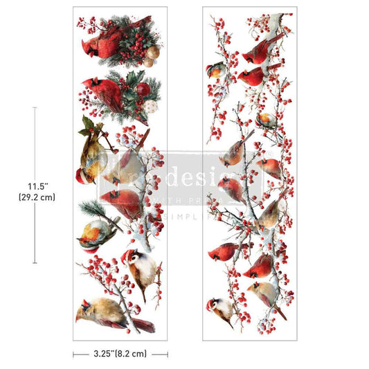 Luxe Transfers® – Hollywing Cardinal – 2 sheets,