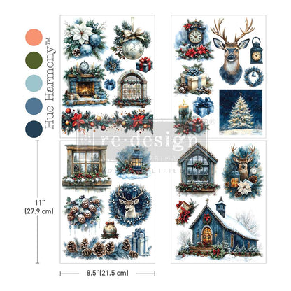 Middy Plus Transfers® – Quiet Country Blue – 3 sheets + 1 bonus sheet, 8.5″x11″