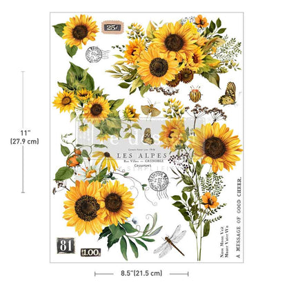 H2O Transfers Single Sheet – Rustic Amber Petals – 1 sheet,