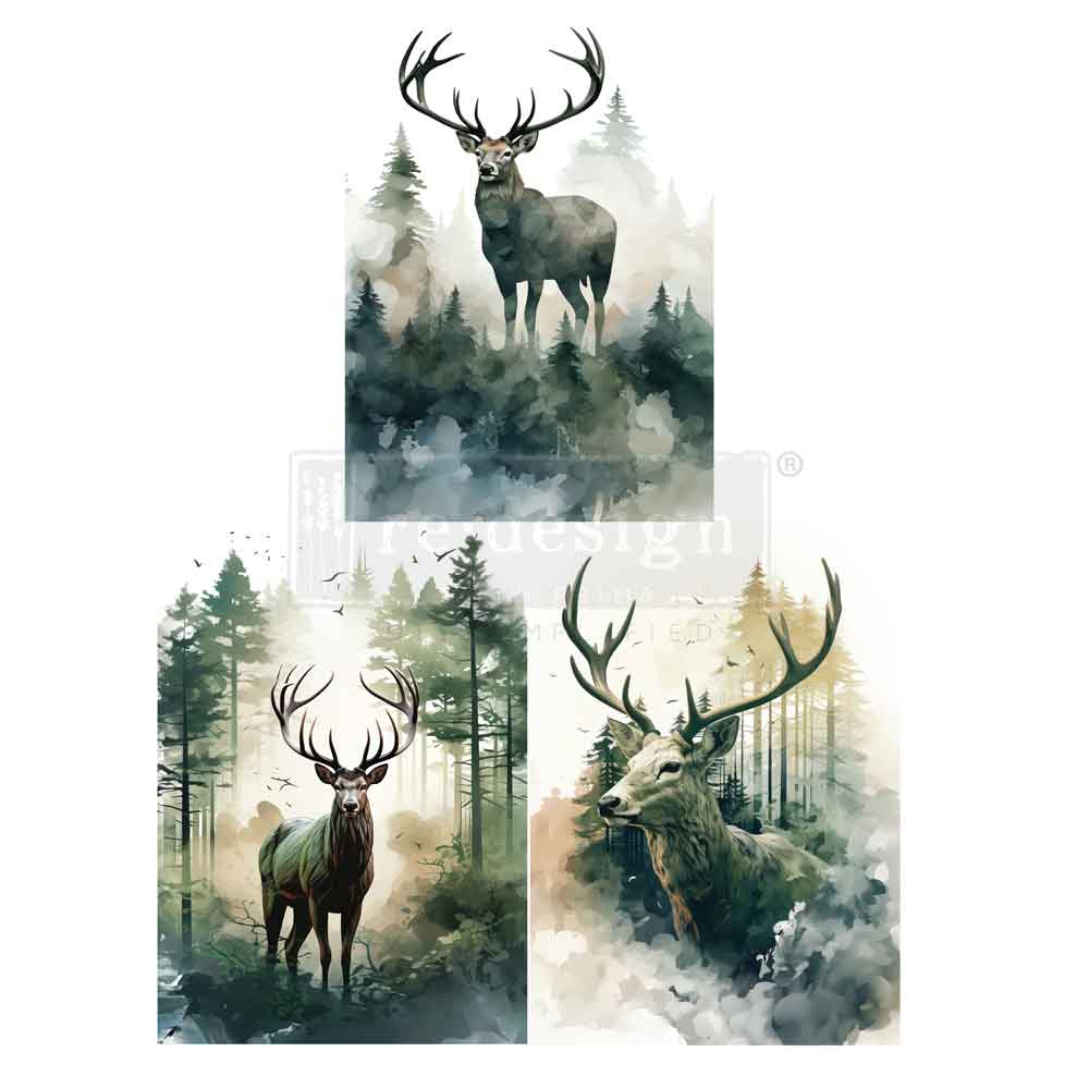 A3 Decoupage Fiber Pack – Vapor & Velvet – 3 sheets,