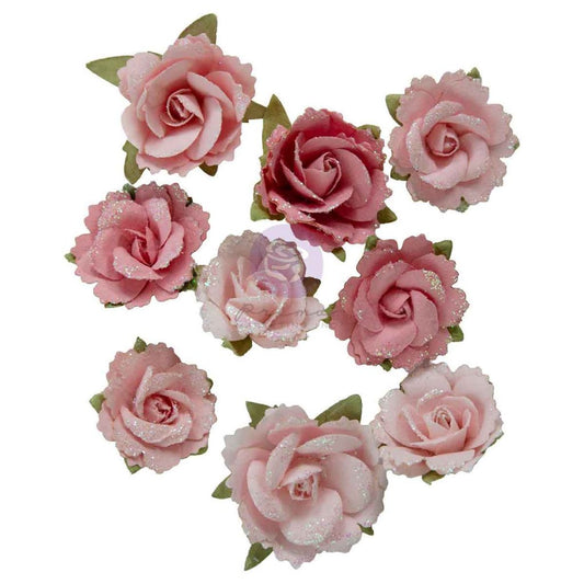 Buttons & Keepsakes Collection Flowers – Enveloped Roses – 9 pcs