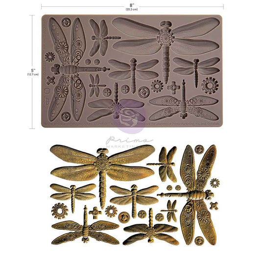 Finnabair Decor Moulds® – Machine Dragonflies – 1 pc, 5″x8″x8m