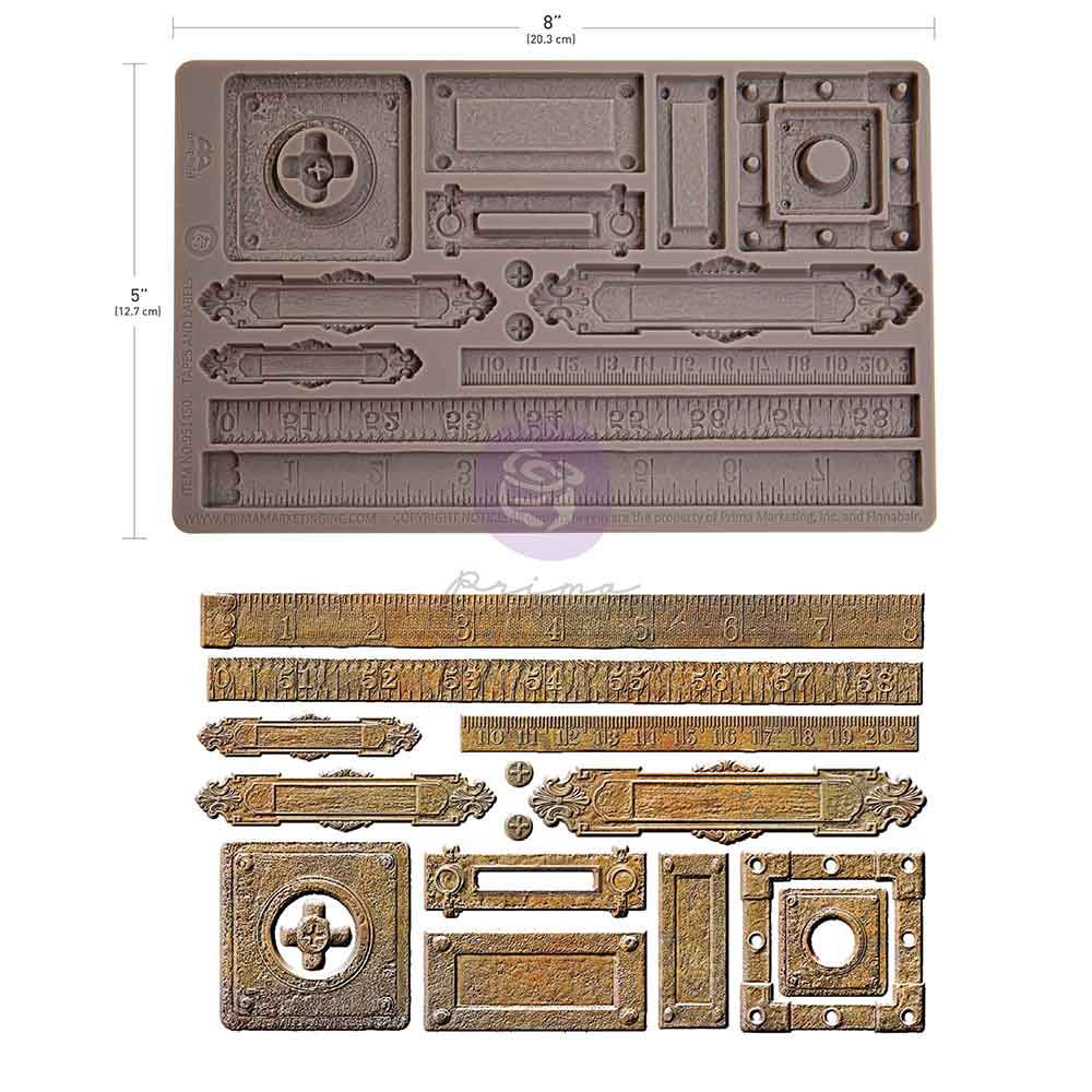 Finnabair Decor Moulds® – Tapes And Labels – 1 pc, 5″x8″x8mm