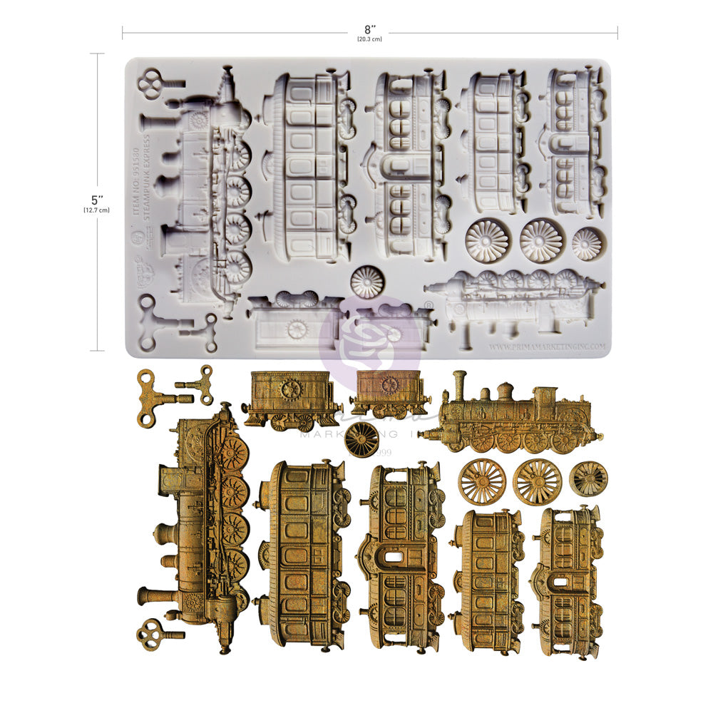 Finnabair Moulds – Steampunk Express – 1 pc, 5″x8″x8mm