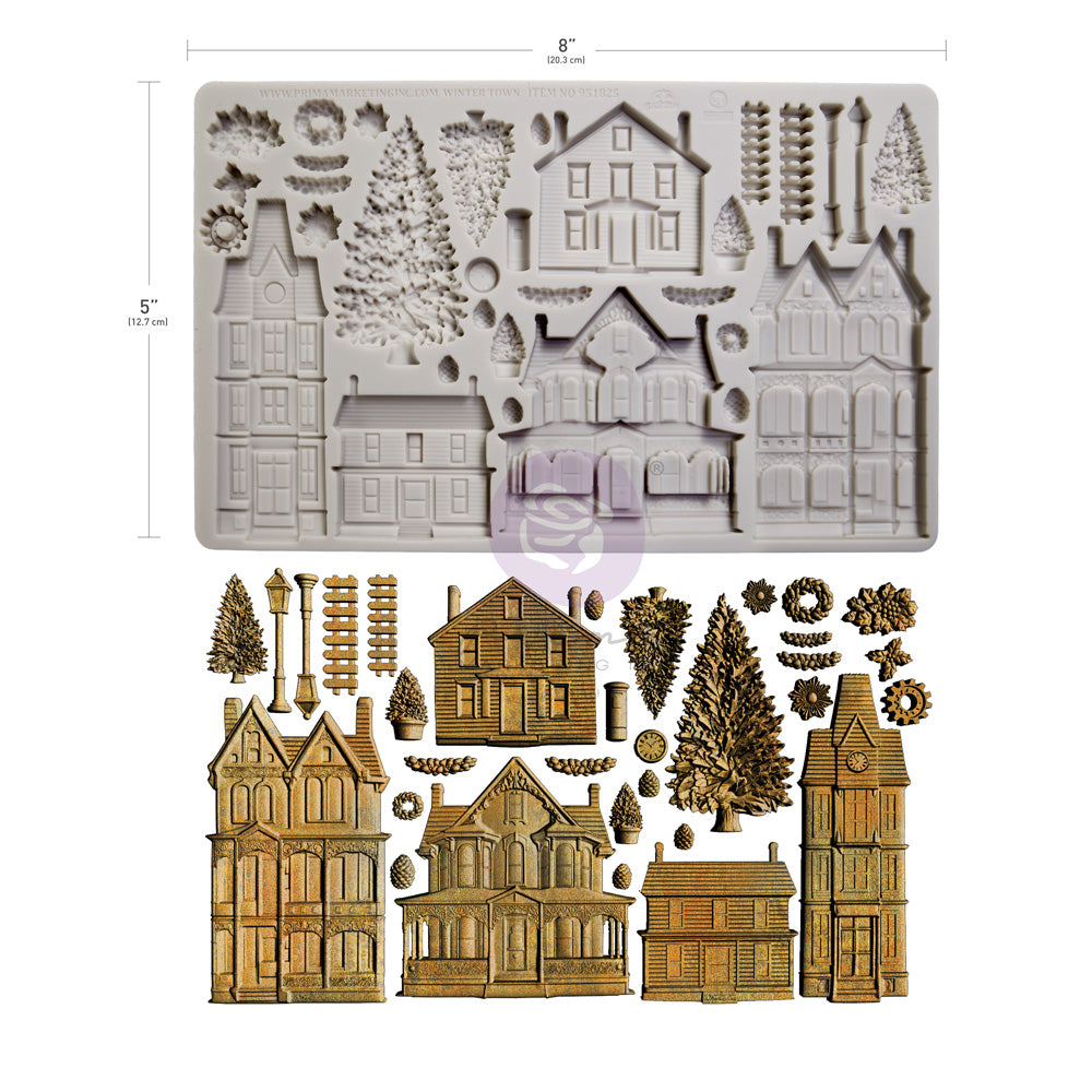 Finnabair Moulds – Winter Town – 1 pc, 5″x8″x8mm