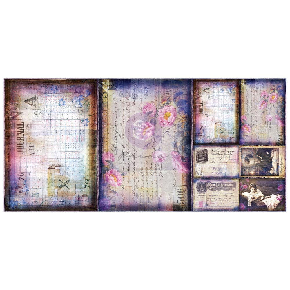 Finnabair A3 Decoupage Fiber Paper Set – Archivist’s Dreams – 3 sheets, 11.7″x16.5″