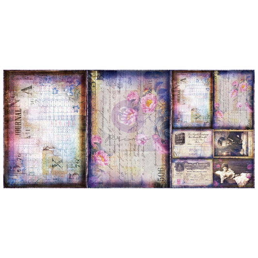 Finnabair A3 Decoupage Fiber Paper Set – Archivist’s Dreams – 3 sheets, 11.7″x16.5″