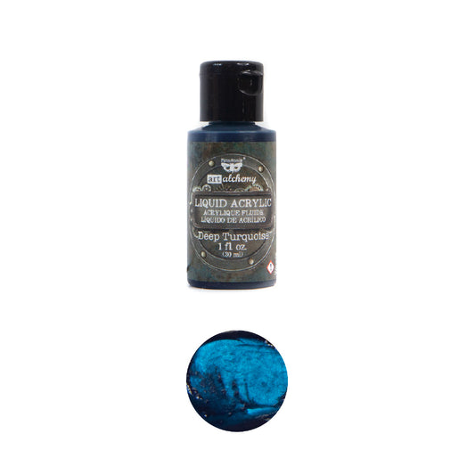 Art Alchemy-Liquid Acrylic Deep Turquoise 1fl.oz (30ml) Pentart