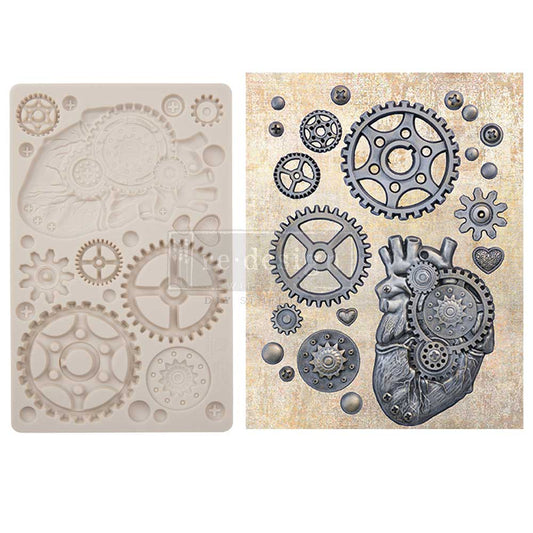 Finnabair Moulds – Love Machine – 5″ x 8″ x 8mm Copyright - Redesign with Prima