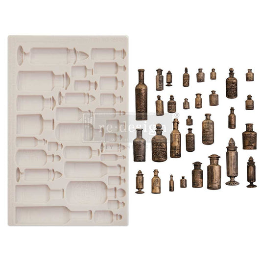 Apothecary Bottles by Finnabair - ReDesign With Prima Decor Mould!