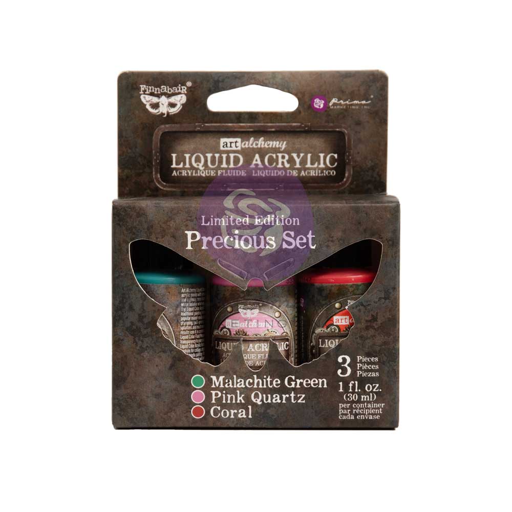 Limited Edition Liquid Acrylic Set – Precious – 3 colors x 1 fl oz (30 ml) each